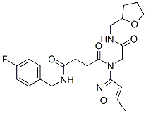 (9ci)-n-[(4-氟苯基)甲基]-n-(5-甲基-3-異噁唑基)-n-[2-氧代-2-[[(四氫-2-呋喃)甲基]氨基]乙基]-丁烷二酰胺結(jié)構(gòu)式_602322-15-6結(jié)構(gòu)式