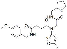 (9ci)-n-[(4-甲氧基苯基)甲基]-n-(5-甲基-3-異噁唑基)-n-[2-氧代-2-[[(四氫-2-呋喃)甲基]氨基]乙基]-丁烷二酰胺結(jié)構(gòu)式_602322-17-8結(jié)構(gòu)式