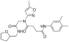 (9ci)-n-(3,4-二甲基苯基)-n-(5-甲基-3-異噁唑基)-n-[2-氧代-2-[[(四氫-2-呋喃)甲基]氨基]乙基]-丁烷二酰胺結(jié)構(gòu)式_602322-26-9結(jié)構(gòu)式