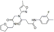 (9ci)-n-(3-氟-4-甲基苯基)-n-(5-甲基-3-異噁唑基)-n-[2-氧代-2-[[(四氫-2-呋喃)甲基]氨基]乙基]-丁烷二酰胺結構式_602322-33-8結構式