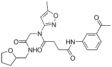 (9ci)-n-(3-乙?；交?-n-(5-甲基-3-異噁唑基)-n-[2-氧代-2-[[(四氫-2-呋喃)甲基]氨基]乙基]-丁烷二酰胺結(jié)構(gòu)式_602322-35-0結(jié)構(gòu)式
