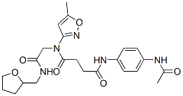 (9ci)-n-[4-(乙?；被?苯基]-n-(5-甲基-3-異噁唑基)-n-[2-氧代-2-[[(四氫-2-呋喃)甲基]氨基]乙基]-丁烷二酰胺結(jié)構(gòu)式_602322-36-1結(jié)構(gòu)式