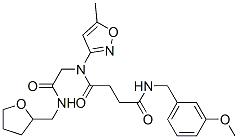 (9ci)-n-[(3-甲氧基苯基)甲基]-n-(5-甲基-3-異噁唑基)-n-[2-氧代-2-[[(四氫-2-呋喃)甲基]氨基]乙基]-丁烷二酰胺結(jié)構(gòu)式_602322-41-8結(jié)構(gòu)式