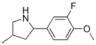 Pyrrolidine, 2-(3-fluoro-4-methoxyphenyl)-4-methyl- (9ci) Structure,603068-56-0Structure