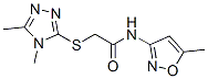 (9ci)-2-[(4,5-二甲基-4H-1,2,4-噻唑-3-基)硫代]-n-(5-甲基-3-異噁唑基)-乙酰胺結(jié)構(gòu)式_603070-93-5結(jié)構(gòu)式