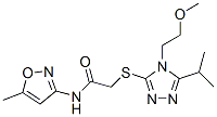 (9ci)-2-[[4-(2-甲氧基乙基)-5-(1-甲基乙基)-4H-1,2,4-噻唑-3-基]硫代]-n-(5-甲基-3-異噁唑基)-乙酰胺結(jié)構(gòu)式_603072-78-2結(jié)構(gòu)式