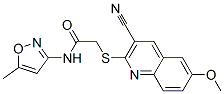 (9ci)-2-[(3-氰基-6-甲氧基-2-喹啉)硫代]-n-(5-甲基-3-異噁唑基)-乙酰胺結(jié)構(gòu)式_603074-73-3結(jié)構(gòu)式