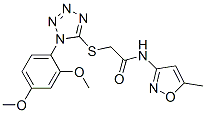 (9ci)-2-[[1-(2,4-二甲氧基苯基)-1H-四唑-5-基]硫代]-n-(5-甲基-3-異噁唑基)-乙酰胺結(jié)構(gòu)式_603079-55-6結(jié)構(gòu)式