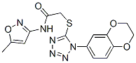 (9ci)-2-[[1-(2,3-二氫-1,4-苯并二噁英-6-基)-1H-四唑-5-基]硫代]-n-(5-甲基-3-異噁唑基)-乙酰胺結(jié)構(gòu)式_603079-71-6結(jié)構(gòu)式