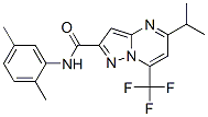 (9CI)-N-(2,5-二甲基苯基)-5-(1-甲基乙基)-7-(三氟甲基)-吡唑并[1,5-a]嘧啶-2-羧酰胺結(jié)構(gòu)式_603097-50-3結(jié)構(gòu)式