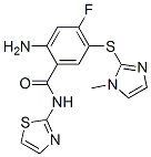 2-Amino-4-fluoro-5-(1-methyl-1H-imidazol-2-yisulfanyl)-n-thiazol-2-yl-benzamide Structure,603107-76-2Structure