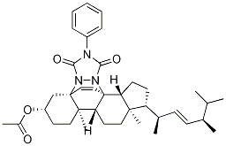 (3beta,5alpha)5,8-[N,N-(4-Phenylurazole)]-3-O-acetyl-cholest-6,22-diene-3-ol Structure,60324-76-7Structure