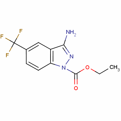 Ethyl 3-amino-5-(trifluoromethyl)-1h-indazole-1-carboxylate Structure,60330-12-3Structure