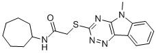 N-cycloheptyl-2-[(5-methyl-5h-1,2,4-triazino[5,6-b]indol-3-yl)thio]acetamide Structure,603946-02-7Structure