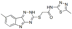 (9ci)-n-(5-甲基-1,3,4-噻二唑-2-基)-2-[(8-甲基-2H-1,2,4-噻嗪并[5,6-b]吲哚-3-基)硫代]-乙酰胺結(jié)構(gòu)式_603946-32-3結(jié)構(gòu)式