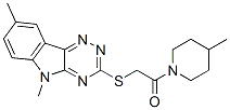 (9ci)-1-[[(5,8-二甲基-5H-1,2,4-噻嗪并[5,6-b]吲哚-3-基)硫代]乙?；鵠-4-甲基-哌啶結(jié)構(gòu)式_603946-47-0結(jié)構(gòu)式