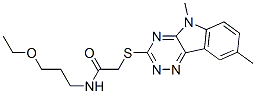 (9ci)-2-[(5,8-二甲基-5H-1,2,4-噻嗪并[5,6-b]吲哚-3-基)硫代]-n-(3-乙氧基丙基)-乙酰胺結(jié)構(gòu)式_603946-53-8結(jié)構(gòu)式