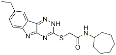 (9ci)-n-環(huán)庚基-2-[(8-乙基-2H-1,2,4-噻嗪并[5,6-b]吲哚-3-基)硫代]-乙酰胺結構式_603946-56-1結構式