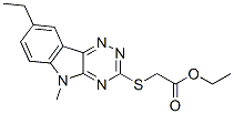 (9ci)-[(8-乙基-5-甲基-5H-1,2,4-噻嗪并[5,6-b]吲哚-3-基)硫代]-乙酸乙酯結(jié)構(gòu)式_603946-62-9結(jié)構(gòu)式