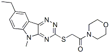 Morpholine, 4-[[(8-ethyl-5-methyl-5h-1,2,4-triazino[5,6-b]indol-3-yl)thio]acetyl]-(9ci) Structure,603946-65-2Structure