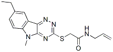 (9ci)-2-[(8-乙基-5-甲基-5H-1,2,4-噻嗪并[5,6-b]吲哚-3-基)硫代]-n-2-丙烯基-乙酰胺結(jié)構(gòu)式_603946-68-5結(jié)構(gòu)式