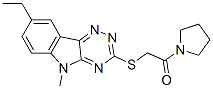 Pyrrolidine, 1-[[(8-ethyl-5-methyl-5h-1,2,4-triazino[5,6-b]indol-3-yl)thio]acetyl]- (9ci) Structure,603946-69-6Structure