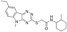 Acetamide, 2-[(8-ethyl-5-methyl-5h-1,2,4-triazino[5,6-b]indol-3-yl)thio]-n-(2-methylcyclohexyl)-(9ci) Structure,603946-74-3Structure