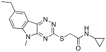 (9ci)-n-環(huán)丙基-2-[(8-乙基-5-甲基-5H-1,2,4-噻嗪并[5,6-b]吲哚-3-基)硫代]-乙酰胺結(jié)構(gòu)式_603946-77-6結(jié)構(gòu)式