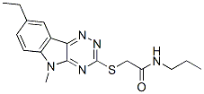 (9ci)-2-[(8-乙基-5-甲基-5H-1,2,4-噻嗪并[5,6-b]吲哚-3-基)硫代]-n-丙基-乙酰胺結(jié)構(gòu)式_603946-78-7結(jié)構(gòu)式