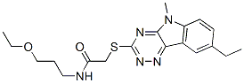 Acetamide, n-(3-ethoxypropyl)-2-[(8-ethyl-5-methyl-5h-1,2,4-triazino[5,6-b]indol-3-yl)thio]-(9ci) Structure,603946-81-2Structure