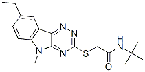 (9ci)-n-(1,1-二甲基乙基)-2-[(8-乙基-5-甲基-5H-1,2,4-噻嗪并[5,6-b]吲哚-3-基)硫代]-乙酰胺結(jié)構(gòu)式_603946-83-4結(jié)構(gòu)式