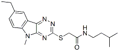 Acetamide, 2-[(8-ethyl-5-methyl-5h-1,2,4-triazino[5,6-b]indol-3-yl)thio]-n-(3-methylbutyl)-(9ci) Structure,603946-84-5Structure