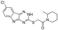 Piperidine, 1-[[(8-chloro-2h-1,2,4-triazino[5,6-b]indol-3-yl)thio]acetyl]-2-methyl-(9ci) Structure,603946-89-0Structure