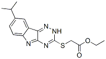 (9ci)-[[8-(1-甲基乙基)-2H-1,2,4-噻嗪并[5,6-b]吲哚-3-基]硫代]-乙酸乙酯結(jié)構(gòu)式_603947-16-6結(jié)構(gòu)式