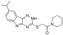 (9ci)-1-[[[8-(1-甲基乙基)-2H-1,2,4-噻嗪并[5,6-b]吲哚-3-基]硫代]乙?；鵠-哌啶結(jié)構(gòu)式_603947-17-7結(jié)構(gòu)式