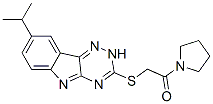 (9CI)-1-[[[8-(1-甲基乙基)-2H-1,2,4-噻嗪并[5,6-b]吲哚-3-基]硫代]乙?；鵠-吡咯烷結(jié)構(gòu)式_603947-23-5結(jié)構(gòu)式