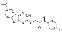 (9ci)-n-(4-氟苯基)-2-[[8-(1-甲基乙基)-2H-1,2,4-噻嗪并[5,6-b]吲哚-3-基]硫代]-乙酰胺結(jié)構(gòu)式_603947-27-9結(jié)構(gòu)式