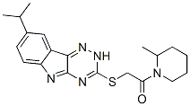 (9CI)-2-甲基-1-[[[8-(1-甲基乙基)-2H-1,2,4-噻嗪o[5,6-b]吲哚-3-基]硫代]乙?；鵠-哌啶結(jié)構(gòu)式_603947-30-4結(jié)構(gòu)式