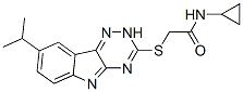 (9ci)-n-環(huán)丙基-2-[[8-(1-甲基乙基)-2H-1,2,4-噻嗪并[5,6-b]吲哚-3-基]硫代]-乙酰胺結(jié)構(gòu)式_603947-31-5結(jié)構(gòu)式