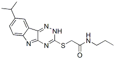 (9ci)-2-[[8-(1-甲基乙基)-2H-1,2,4-噻嗪并[5,6-b]吲哚-3-基]硫代]-n-丙基-乙酰胺結(jié)構(gòu)式_603947-32-6結(jié)構(gòu)式