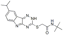 (9ci)-n-(1,1-二甲基乙基)-2-[[8-(1-甲基乙基)-2H-1,2,4-噻嗪并[5,6-b]吲哚-3-基]硫代]-乙酰胺結(jié)構(gòu)式_603947-38-2結(jié)構(gòu)式