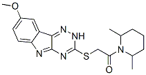 (9ci)-1-[[(8-甲氧基-2H-1,2,4-噻嗪并[5,6-b]吲哚-3-基)硫代]乙?；鵠-2,6-二甲基-哌啶結構式_603947-44-0結構式