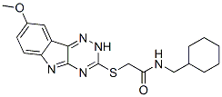 (9ci)-n-(環(huán)己基甲基)-2-[(8-甲氧基-2H-1,2,4-噻嗪并[5,6-b]吲哚-3-基)硫代]-乙酰胺結(jié)構(gòu)式_603947-46-2結(jié)構(gòu)式