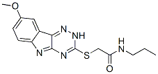 (9ci)-2-[(8-甲氧基-2H-1,2,4-噻嗪并[5,6-b]吲哚-3-基)硫代]-n-丙基-乙酰胺結(jié)構(gòu)式_603947-47-3結(jié)構(gòu)式