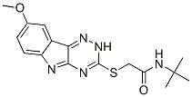 (9ci)-n-(1,1-二甲基乙基)-2-[(8-甲氧基-2H-1,2,4-噻嗪并[5,6-b]吲哚-3-基)硫代]-乙酰胺結(jié)構(gòu)式_603947-51-9結(jié)構(gòu)式