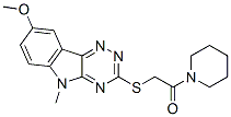 (9ci)-1-[[(8-甲氧基-5-甲基-5H-1,2,4-噻嗪并[5,6-b]吲哚-3-基)硫代]乙?；鵠-哌啶結(jié)構(gòu)式_603947-53-1結(jié)構(gòu)式