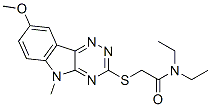 (9ci)-N,N-二乙基-2-[(8-甲氧基-5-甲基-5H-1,2,4-噻嗪并[5,6-b]吲哚-3-基)硫代]-乙酰胺結(jié)構(gòu)式_603947-54-2結(jié)構(gòu)式