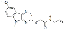 (9ci)-2-[(8-甲氧基-5-甲基-5H-1,2,4-噻嗪并[5,6-b]吲哚-3-基)硫代]-n-2-丙烯基-乙酰胺結(jié)構(gòu)式_603947-55-3結(jié)構(gòu)式