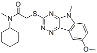 (9ci)-n-環(huán)己基-2-[(8-甲氧基-5-甲基-5H-1,2,4-噻嗪并[5,6-b]吲哚-3-基)硫代]-n-甲基-乙酰胺結(jié)構(gòu)式_603947-58-6結(jié)構(gòu)式