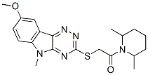 Piperidine, 1-[[(8-methoxy-5-methyl-5h-1,2,4-triazino[5,6-b]indol-3-yl)thio]acetyl]-2,6-dimethyl-(9ci) Structure,603947-61-1Structure